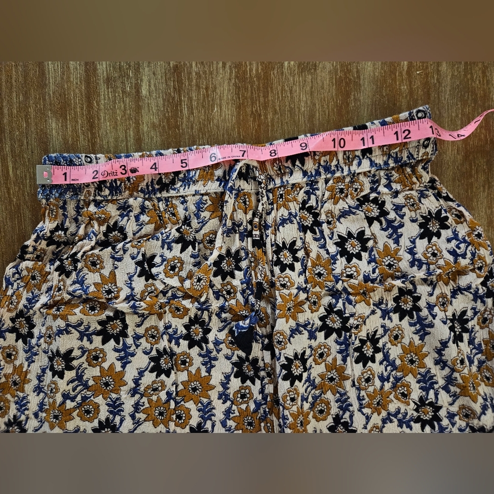 Womens Floral Wide Leg Pants Boho Palazzo Pants Flowy Elephant Pants Size Small - Picture 5 of 7